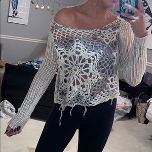 Free People crochet top